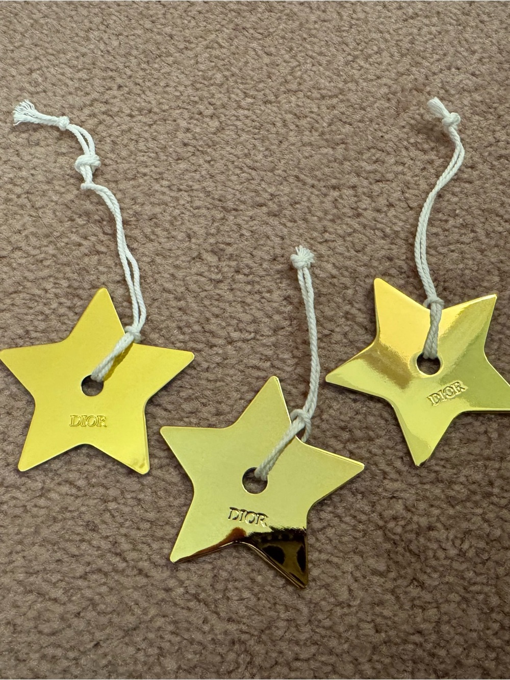 Dior Gold Star Ornament - Set of 3